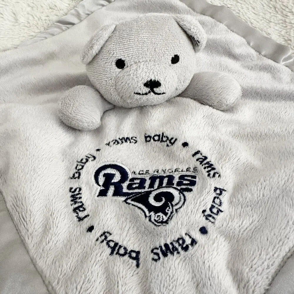 Baby Fanatic Grey LA Rams Football NFL Lovey Plush Toy